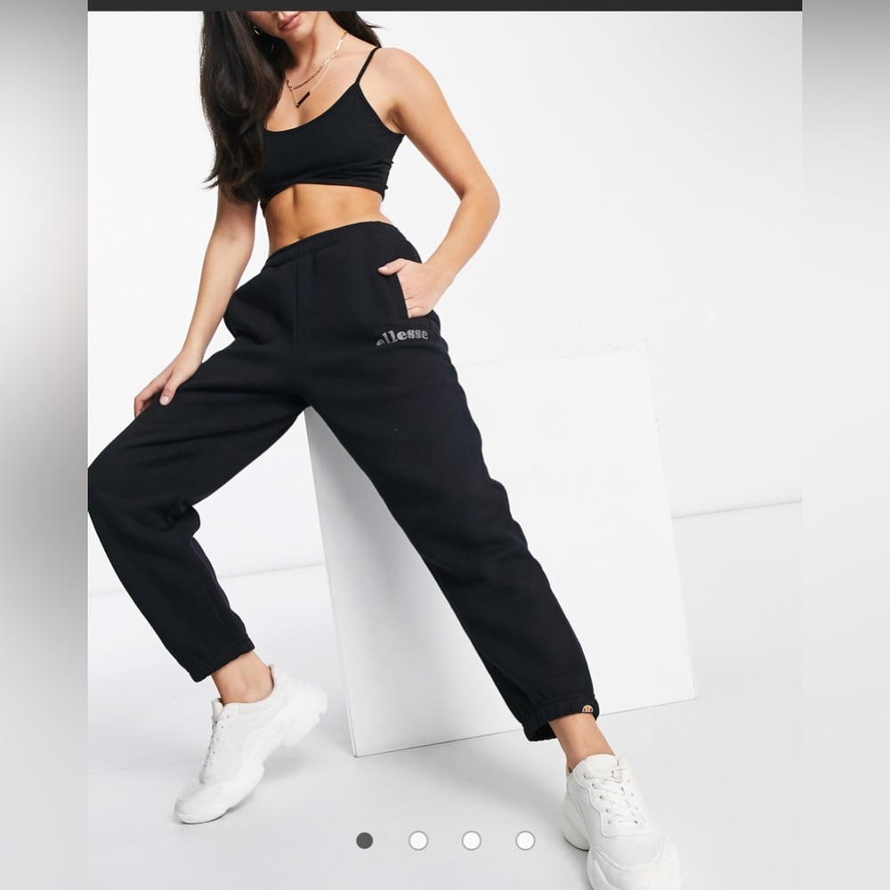 Elllesse NWT Black Crystal Women's Jogger Pants ss 12 (L/XL)
